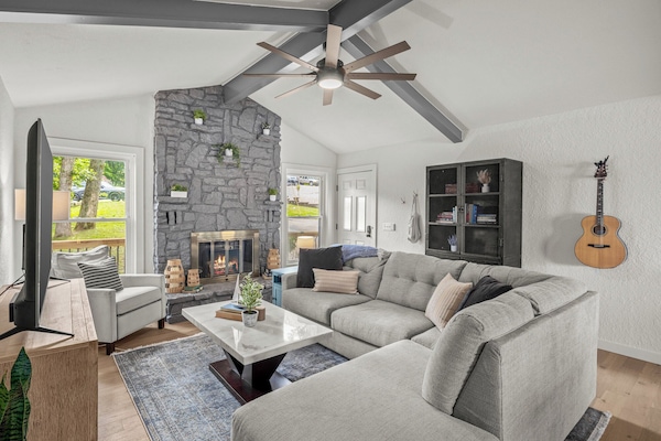 Rest and relax in this upstairs living area.