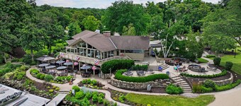 The Lodge at Geneva Lake |Golf Cart |Impressive Log Cabin |Deck |Abbey Springs |Beach |Pools
