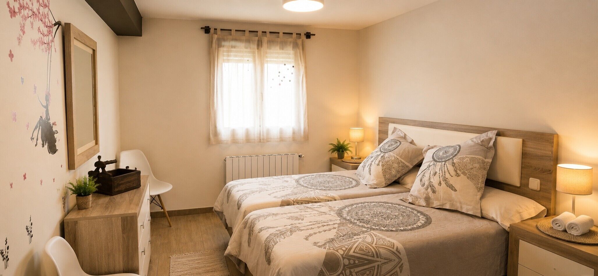 2 quartos, Wi-Fi de cortesia, roupa de cama
