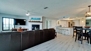 TV - Bayview Condo, Unit E - Anna Maria Island - 2 Bedroom/ 2 Bath bay view, maximum occupancy of 4 people. (Bradenton Beach)