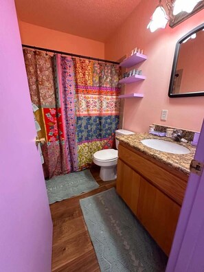 Shower, hair dryer