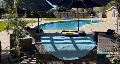 Beautifully remodeled 4 bedroom home with a huge back yard and pool