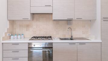 Fridge, oven, stovetop, toaster