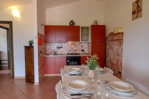 Fridge, oven, stovetop, electric kettle