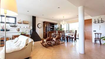 電視、壁爐、DVD 播放機、音響