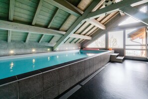 Pool - Chalet 'Le Jardin D'hiver' with Mountain View, Private Terrace and Wi-Fi (Fontcouverte-la-Toussuire)