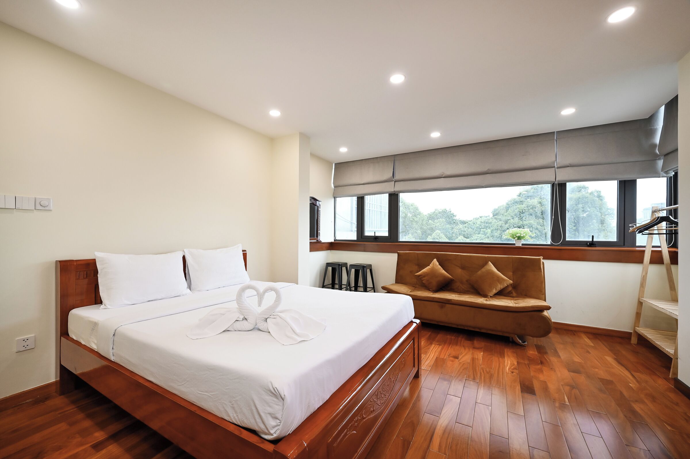 Familiestudio | Blendingsgardiner, lydisolert, wi-fi (inkludert) og sengetøy