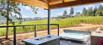 Breathtaking Wine Country Home w/ Incredible Dundee Hills Vineyard Views, Covered Deck w/ Hot Tub