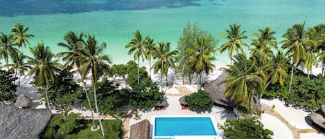 On the beach, beach bar