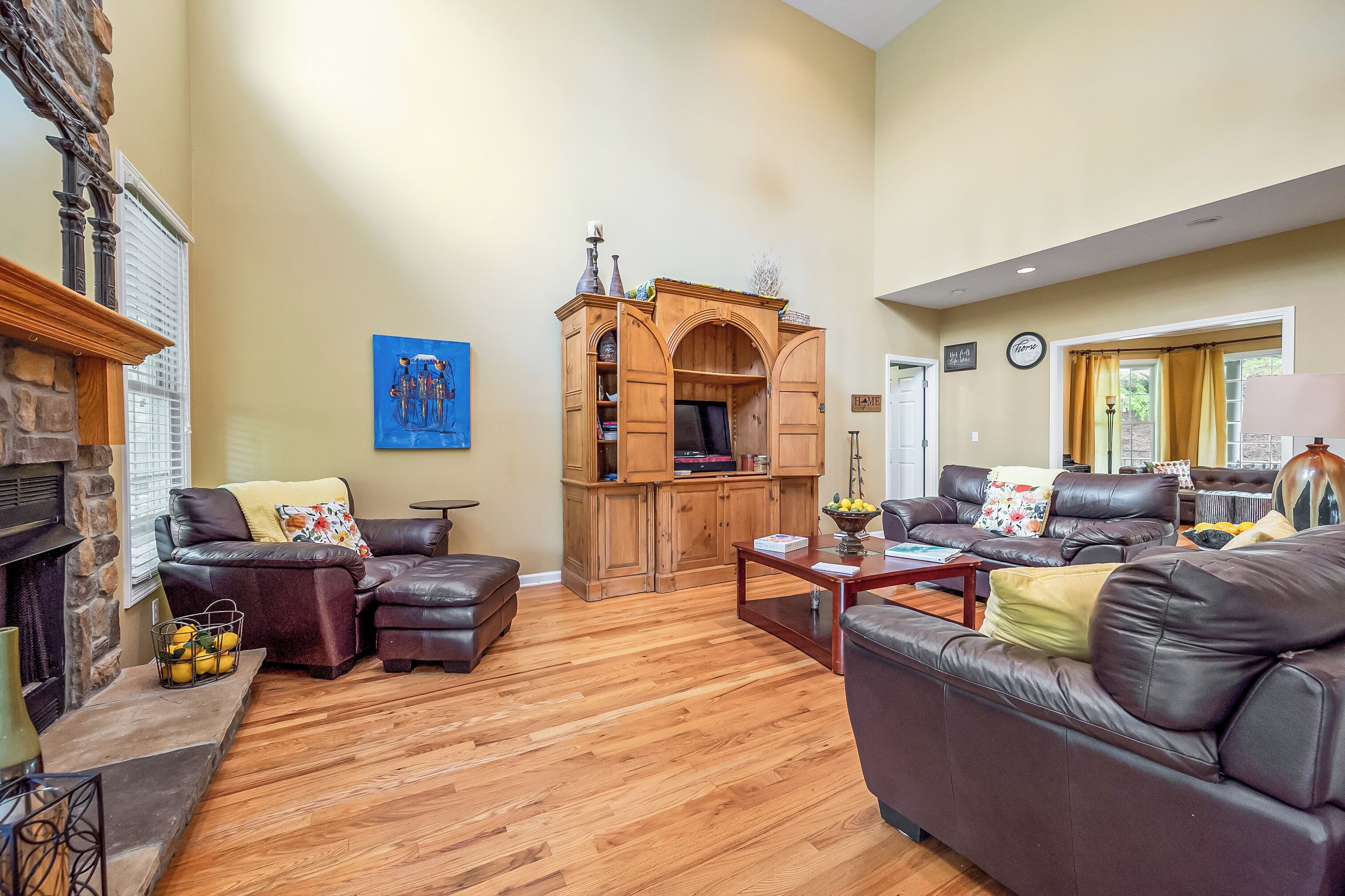 Inviting great room with elegant touches, warm lighting, and plenty of space to relax