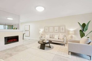 TV, fireplace, offices