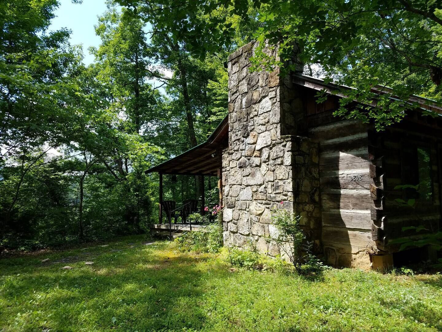 Cabin from the side. We've cleared the view a bit since this photo was taken.