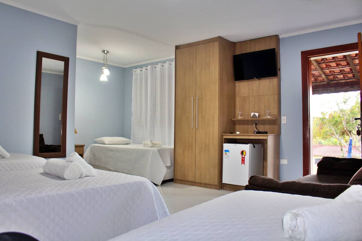 Premium bedding, minibar, desk, laptop workspace