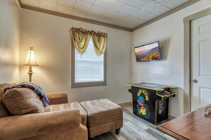 Televisión, chimenea y videojuegos 