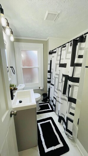 Hair dryer, towels