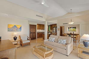 Smart TV, DVD player - Stunning Oceanfront 1BR/2BA Retreat with Spectacular Views - Wailea Elua 1802 (Wailea, Maui)