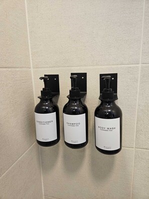 Towels, soap, toilet paper