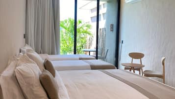 Family Room, Pool View | 1 bedroom, premium bedding, pillowtop beds, minibar