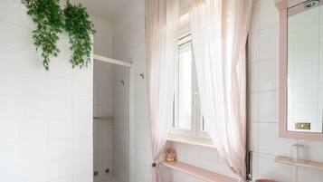 Dusche, Haartrockner, Bidet, Handtücher