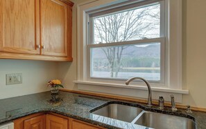 Interior - Loon Watch. Private Adirondack Lakefront house on Lake Algonquin in Wells, NY (Wells)