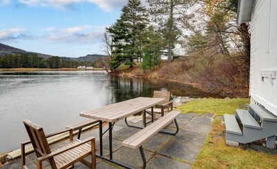 Loon Watch. Private Adirondack Lakefront house on Lake Algonquin in Wells, NY