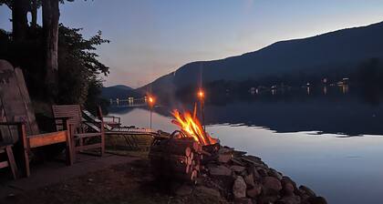 Loon Watch. Private Adirondack Lakefront house on Lake Algonquin in Wells, NY