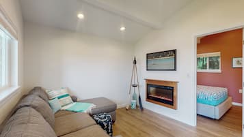 Télévision, cheminée