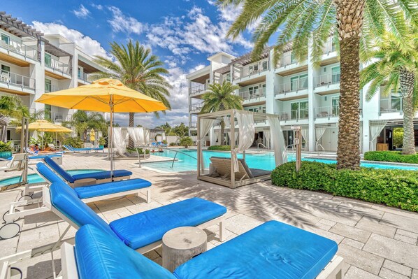 Pool - Unit 141 @ The Pointe | Resort Pool + Hot Tub | Grills, Fire Pit, & Restaurant (Rosemary Beach)
