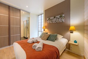 1 soverom, strykejern/-brett, wi-fi (inkludert) og sengetøy