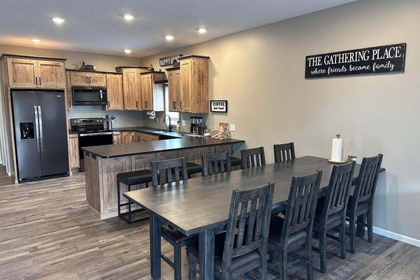 Dining room looking into the kitchen
