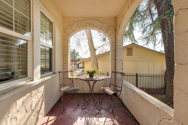 Enjoy a cup of coffee on the front porch