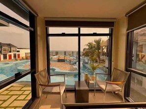 Romantic Penthouse, Balcony, Ocean View | Living area