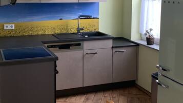 Fridge, oven, stovetop, dishwasher