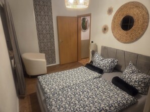 1 غرفة نوم وواي فاي وملاءات أسرّة