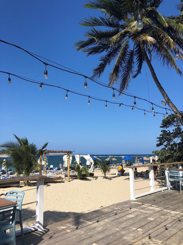 Sun loungers, beach towels