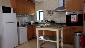 Apartment | Private kitchen | Fridge, microwave, oven, stovetop