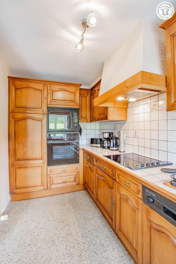 Microwave, oven, dishwasher, high chair