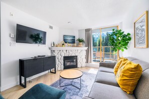 TV connectée, cheminée