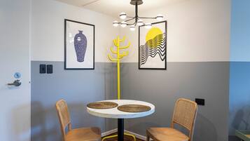 Desk, blackout drapes, iron/ironing board, free WiFi