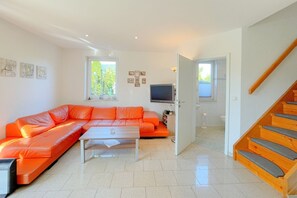 Televisión, chimenea y tenis de mesa