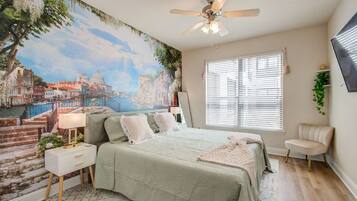 1 habitación, escritorio, tabla de planchar con plancha y wifi