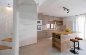 Fridge, oven, stovetop, dishwasher