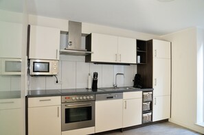 Fridge, microwave, stovetop, dishwasher - Ferienwohnung Oeding, 1-4 Pers (Südlohn)