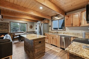 Fridge, microwave, oven, stovetop - Timber & Tin | 30min to Yellowstone, Sauna, Hot Tub, Game Room! (Island Park)