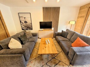 TV - Stunning 4-bedroom duplex, up to 8 people, clear view, Wi-Fi, parking (Les Gets)