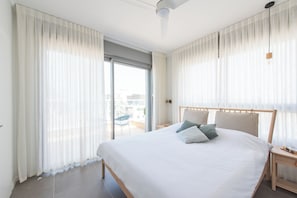 舒適公寓, 1 張標準雙人床和 1 張沙發床, 海景 | 1 間臥室、隔音、床單