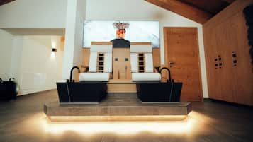 Un sauna, baño turco