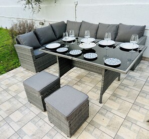Outdoor dining - Airfenos - Luxury home in the Athens Riviera, Greece. (Anavissos)