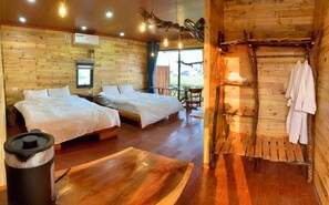 Premium Quadruple Room, 2 Queen Beds, Valley View | Hypo-allergenic bedding, in-room safe, blackout curtains - A Thia Homestay (Dien Bien Phu)