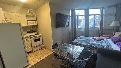 Furnished bachelor studio near Dundas/College Station, Toronto Metropolitan Uni.